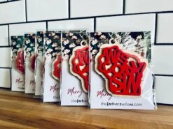 The Farmer’s Wife WI Deals Store 3 Wisconsin Christmas Ornament | Wisconsin Red