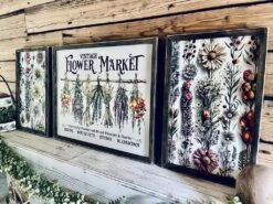 Vintage Flower Market Sign Set – Wildflower Wall Art – Botanical Framed Prints – Garden-Inspired Farmhouse Decor – UV Printed Wood Signs 14 Vintage Flower Market Sign Set – Wildflower Wall Art – Botanical Framed Prints – Garden-Inspired Farmhouse Decor – UV Printed Wood Signs -The Farmer’s Wife WI Deals Store 0c5bf6f3 daeb 4849 a601 3777402f2b40