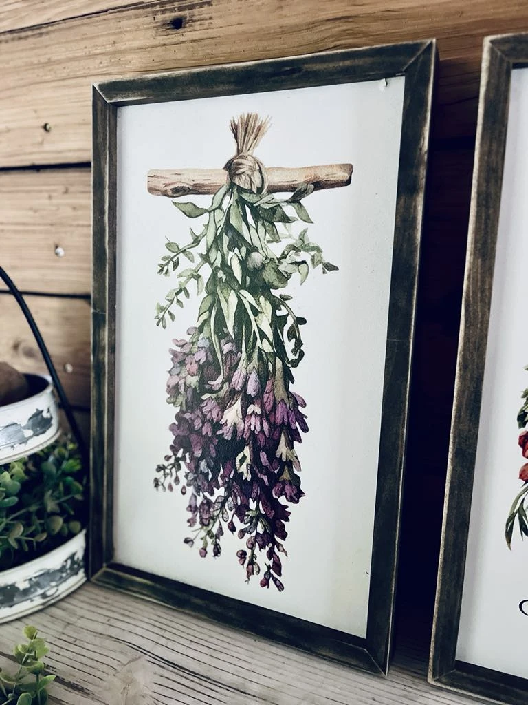 Vintage Flower Market Sign Set – Dried Floral Wall Art – Botanical Farmhouse Decor – Framed Herb Bouquet Prints – Kitchen Or Garden Art 12 Vintage Flower Market Sign Set – Dried Floral Wall Art – Botanical Farmhouse Decor – Framed Herb Bouquet Prints – Kitchen Or Garden Art - Image 12