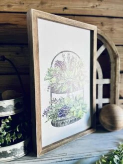 Farm To Table Herb Kitchen Sign Set – Framed Botanical Wall Art – Fresh Picked Herbs, Parsley Sage Mint Basil Thyme – Rustic Farmhouse Kitchen Decor -The Farmer’s Wife WI Deals Store 132a87cb 2074 466f 80e8 b9cd6f917f30