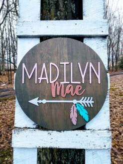Personalized 3D Cutout Nursery Decor Sign With Child's Name And Arrow -The Farmer’s Wife WI Deals Store 1 87f55ef6 2a6e 43c9 8ebf 9692fd220be6