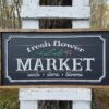 Flower Market Farmhouse Sign | Raised Lettering Farmhouse Sign With Shiplap