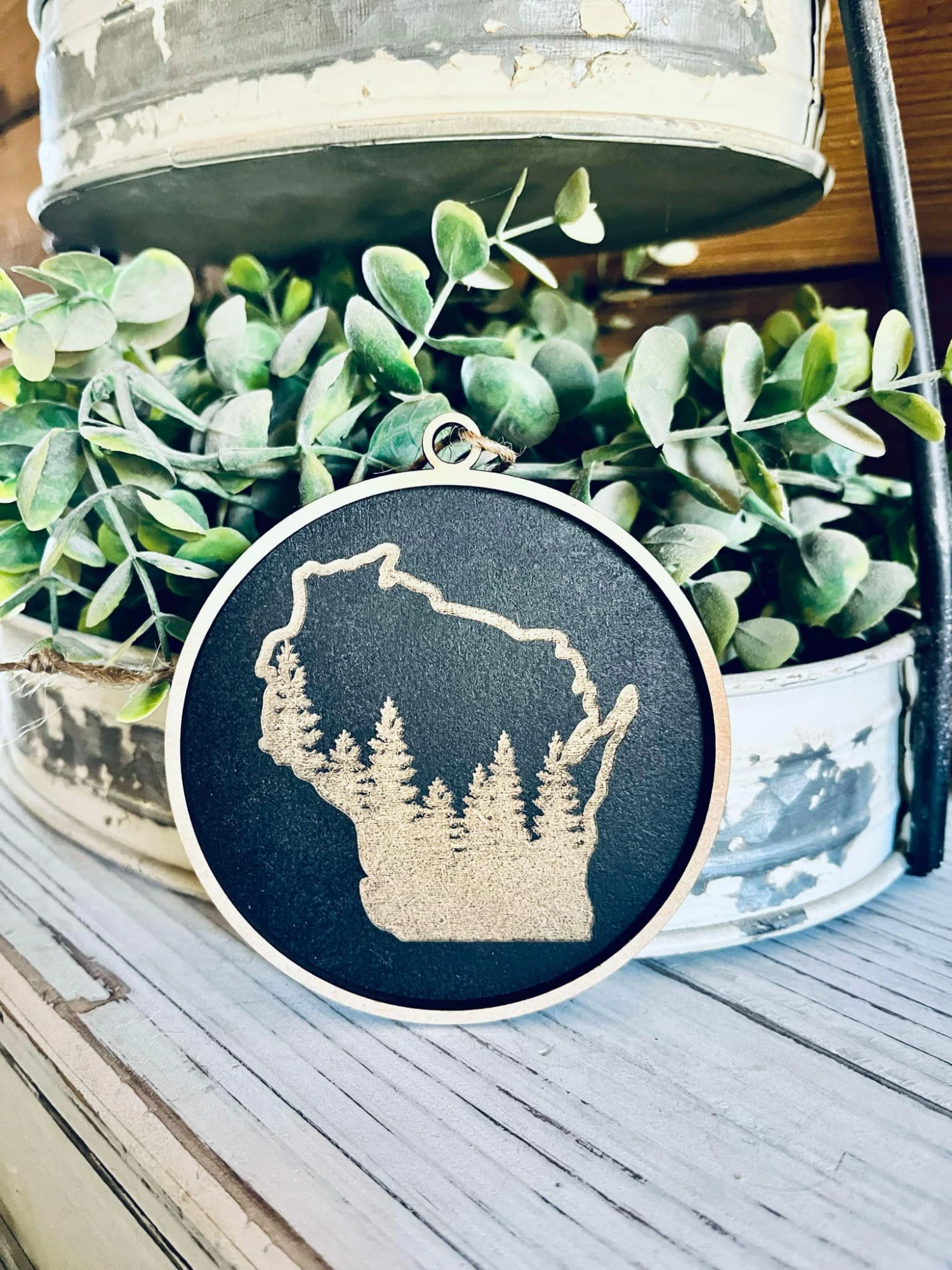 Wisconsin Christmas Ornament | Wisconsin Northern Woods 2 Wisconsin Christmas Ornament | Wisconsin Northern Woods - Image 2