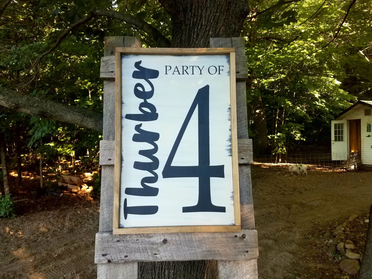 Personalized Last Name Party Of 4 Wood Sign 1 Personalized Last Name Party Of 4 Wood Sign