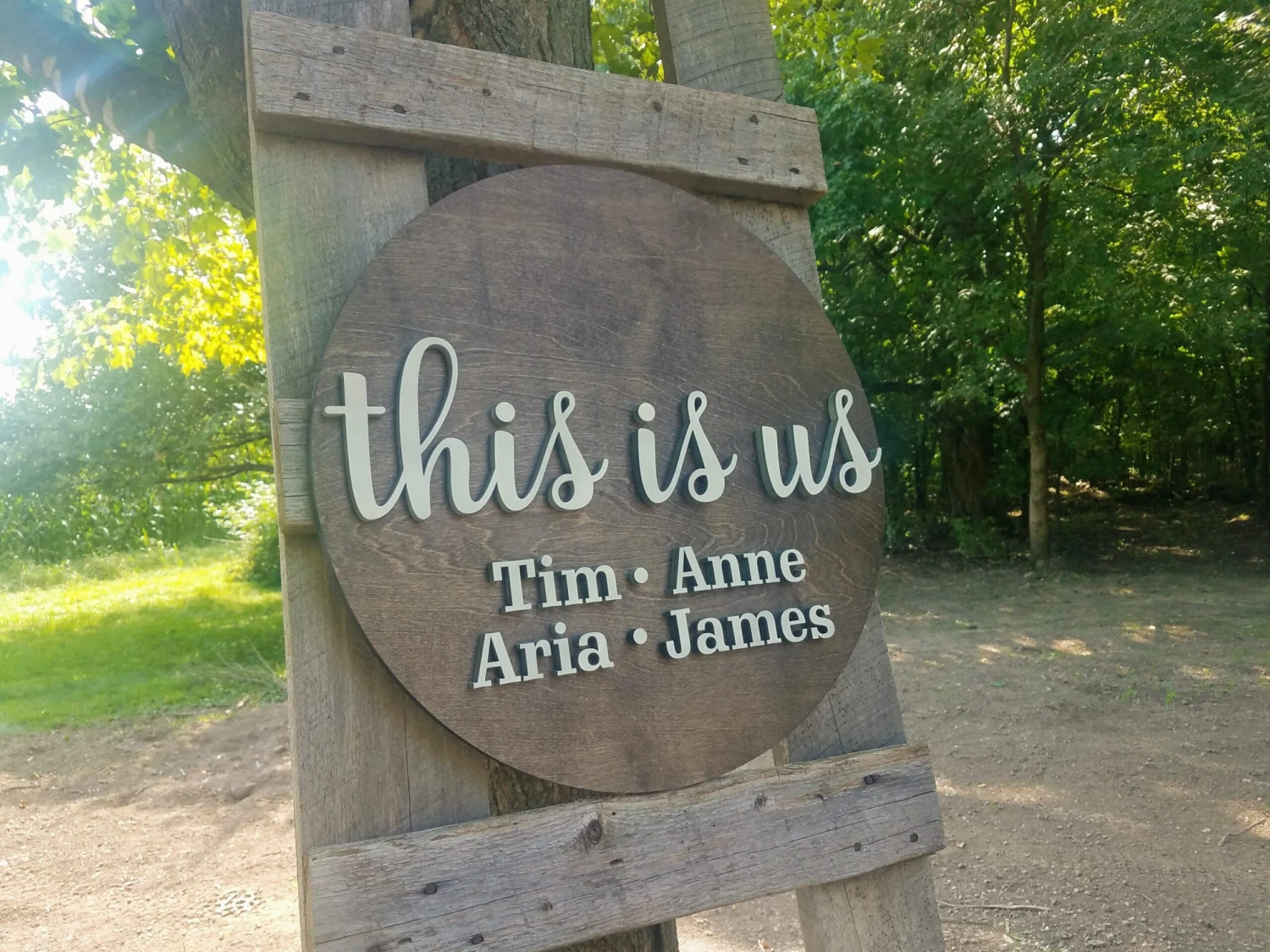 This Is Us Round Family Laser Cut Sign 3 This Is Us Round Family Laser Cut Sign - Image 3
