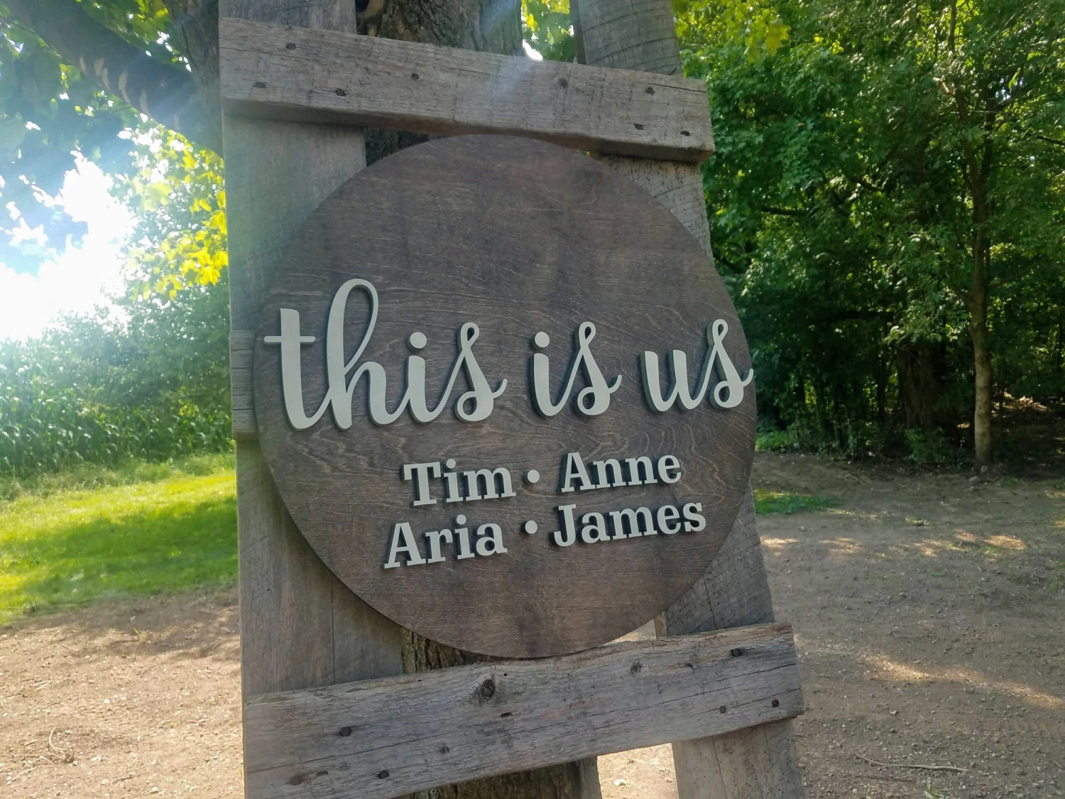 This Is Us Round Family Laser Cut Sign 1 This Is Us Round Family Laser Cut Sign