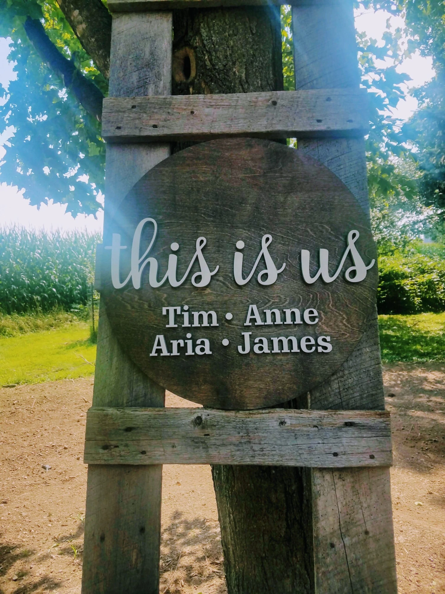 This Is Us Round Family Laser Cut Sign 2 This Is Us Round Family Laser Cut Sign - Image 2