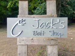Personalized Bait Shop Fishing Bedroom Decor Cutout Sign