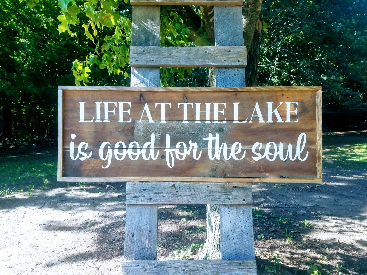Life At The Lake Is Good For The Soul Rustic Barn Board Sign 1 Life At The Lake Is Good For The Soul Rustic Barn Board Sign