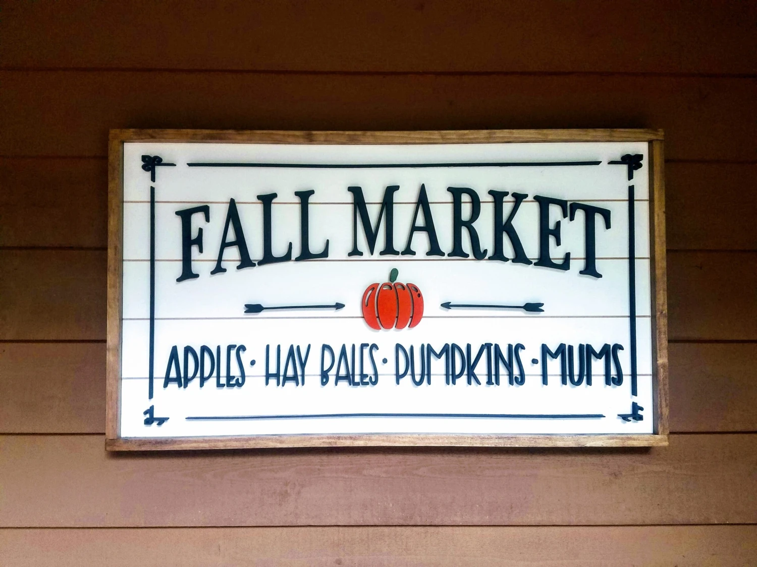Fall Market Laser Cut Home Decor Sign With 3-D Lettering 1 Fall Market Laser Cut Home Decor Sign With 3-D Lettering