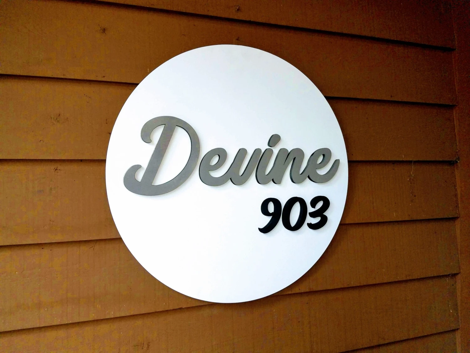 Custom Round 3D House Number Last Name Decor Cutout Sign 1 Custom Round 3D House Number Last Name Decor Cutout Sign