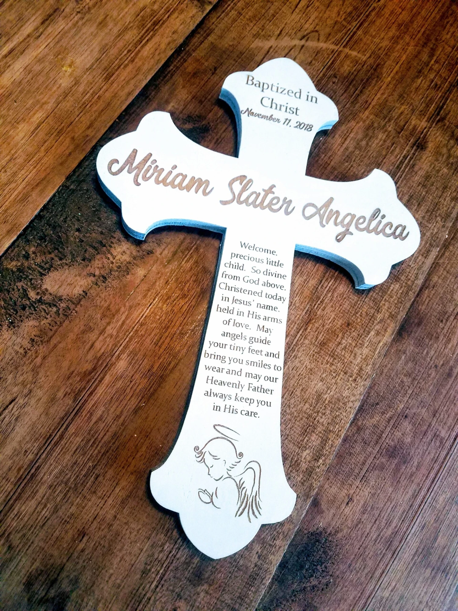 Personalized Baptismal Gift | Personalized Wood Cross 1 Personalized Baptismal Gift | Personalized Wood Cross