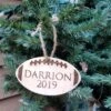 Farmhouse Christmas Ornament | Personalized Kid's Wood Christmas Ornament | Sports Ornament