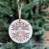 Farmhouse Christmas Ornament | Personalized Kid's Christmas Ornament | Snowflake