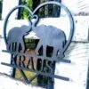 Personalized Elephants With Trunks In A Heart Wood Cutout | Elephant Love Sign
