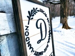Personalized Raised Lettering Last Name Sign On Shiplap | Names In Wreath -The Farmer’s Wife WI Deals Store 20191220 113132