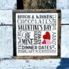 Valentine's Day Subway Art Sign | Raised Lettering Farmhouse Sign | Valentine's Day Decor | Love Sign