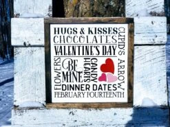 Valentine's Day Subway Art Sign | Raised Lettering Farmhouse Sign | Valentine's Day Decor | Love Sign