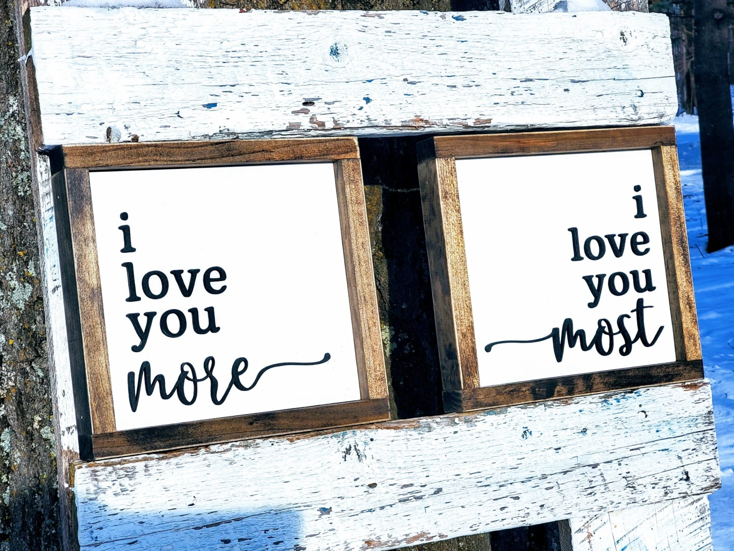 I Love You More...I Love You Most | Farmhouse Mini Sign Set | Raised Lettering 6 I Love You More...I Love You Most | Farmhouse Mini Sign Set | Raised Lettering - Image 6