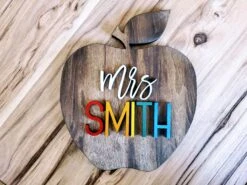 Teacher Gifts | Teacher Apple Sign | Teacher Gifts Thank You | Teacher Appreciation Gift | Teacher Gifts Personalized Sign