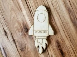 DIY Rocket Wood Cutout Paint Kit | Rocket Paint Kit | Kids Paint Kit