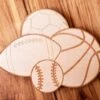DIY Sports Wood Cutout Paint Kit | Soccer Baseball Football Basketball Paint Kit | Kids Paint Kit