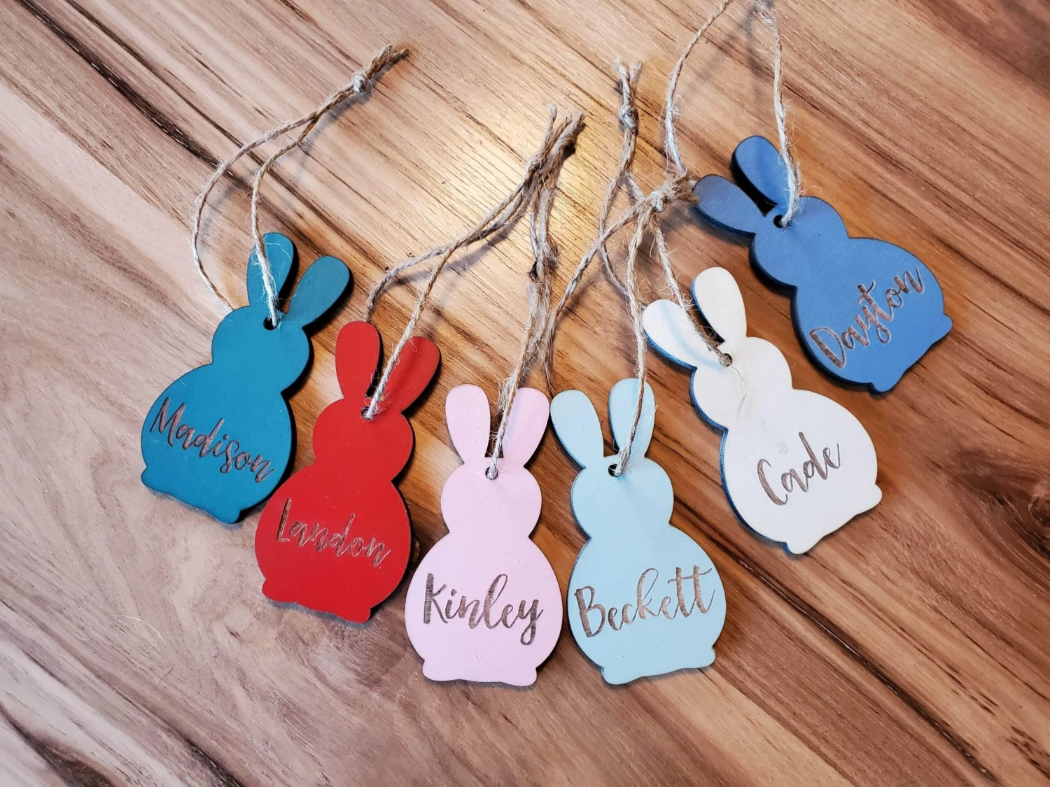 Easter Basket Name Tag | Personalized Wood Easter Bunny | Engraved Name Tag 1 Easter Basket Name Tag | Personalized Wood Easter Bunny | Engraved Name Tag