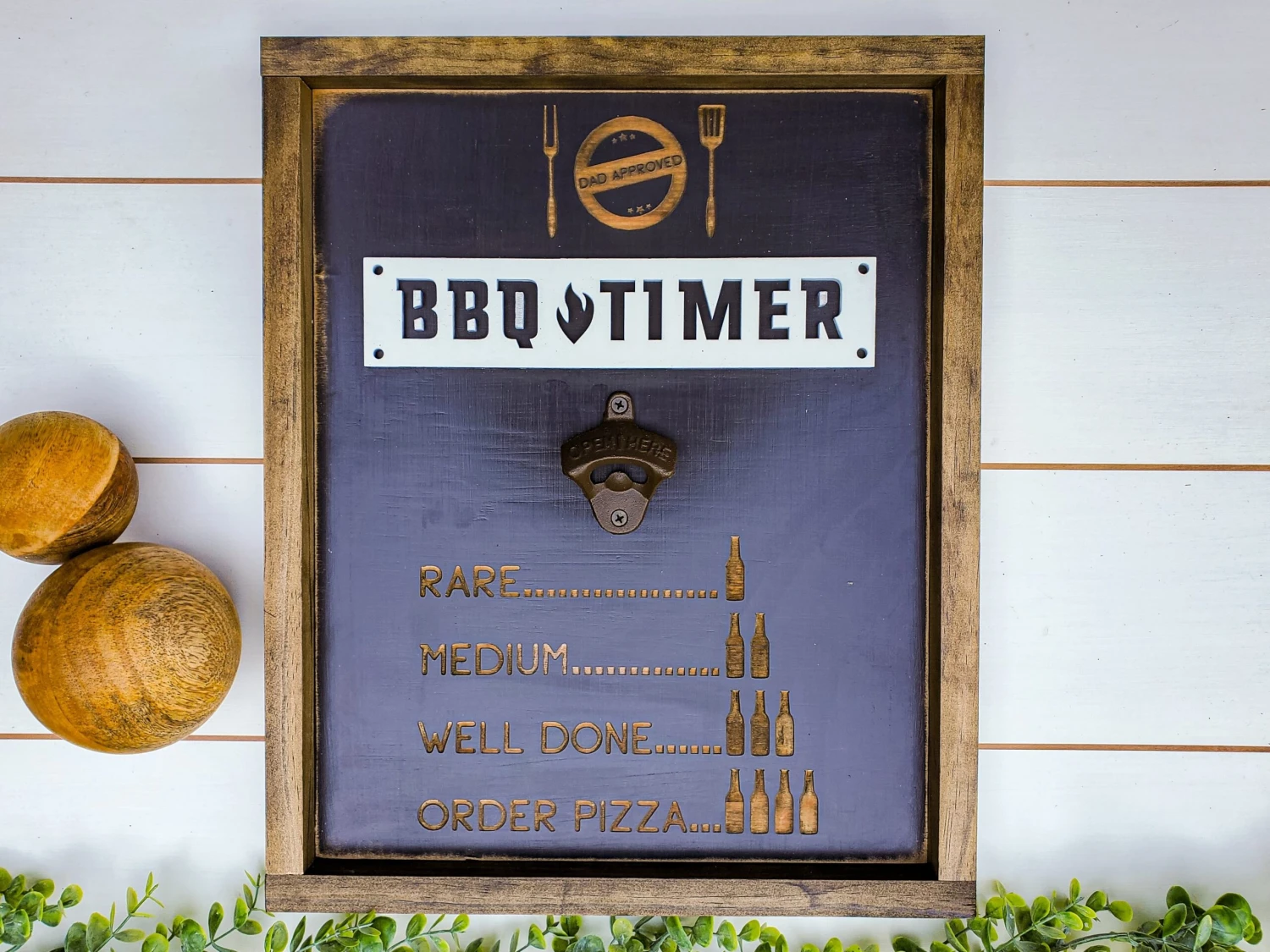 BBQ Timer | Funny Father's Day Gift | Bottle Opener Wood Sign 1 BBQ Timer | Funny Father's Day Gift | Bottle Opener Wood Sign