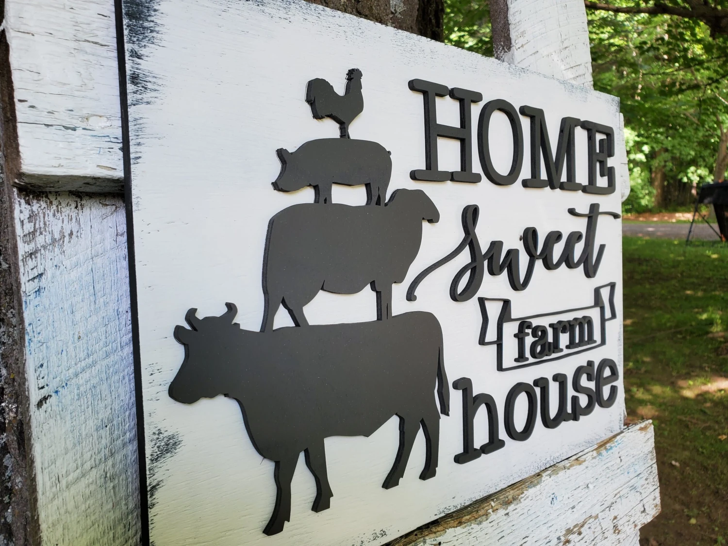 Home Sweet Farmhouse Wood Wall Art Sign 2 Home Sweet Farmhouse Wood Wall Art Sign - Image 2