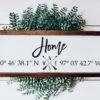 Handmade Custom Sign | Home Longitude And Latitude Coordinates