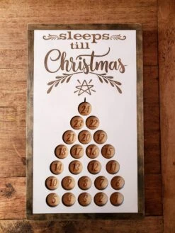Handmade Wood Advent Calendar Christmas Tree Sign | Sleeps Until Christmas 14 Handmade Wood Advent Calendar Christmas Tree Sign | Sleeps Until Christmas -The Farmer’s Wife WI Deals Store 20201006 125002