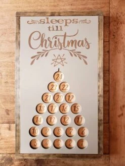 Handmade Wood Advent Calendar Christmas Tree Sign | Sleeps Until Christmas 15 Handmade Wood Advent Calendar Christmas Tree Sign | Sleeps Until Christmas -The Farmer’s Wife WI Deals Store 20201006 125024