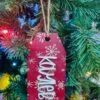 Farmhouse Christmas Ornament | Personalized Kid's Christmas Ornament | Stocking Tag