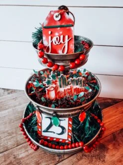 Tiered Tray Decor Christmas | Tiered Tray Decor | Tiered Tray Decor Bundle | Tiered Tray Signs | Tiered Tray DIY Kit -The Farmer’s Wife WI Deals Store 20201019 174039