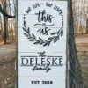 Personalized Last Name Sign | Raised Lettering This Is Us Sign With Shiplap