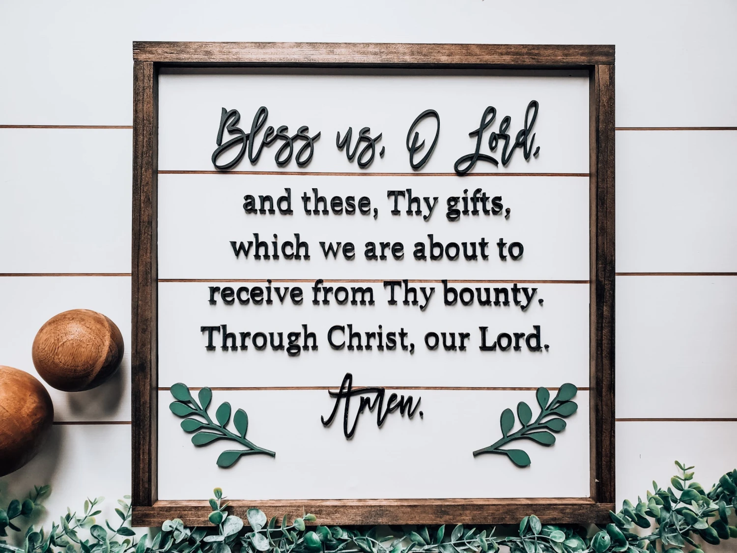 Prayer Sign For Dining Room | Bless Us O Lord Sign | Shiplap Sign 4 Prayer Sign For Dining Room | Bless Us O Lord Sign | Shiplap Sign - Image 4
