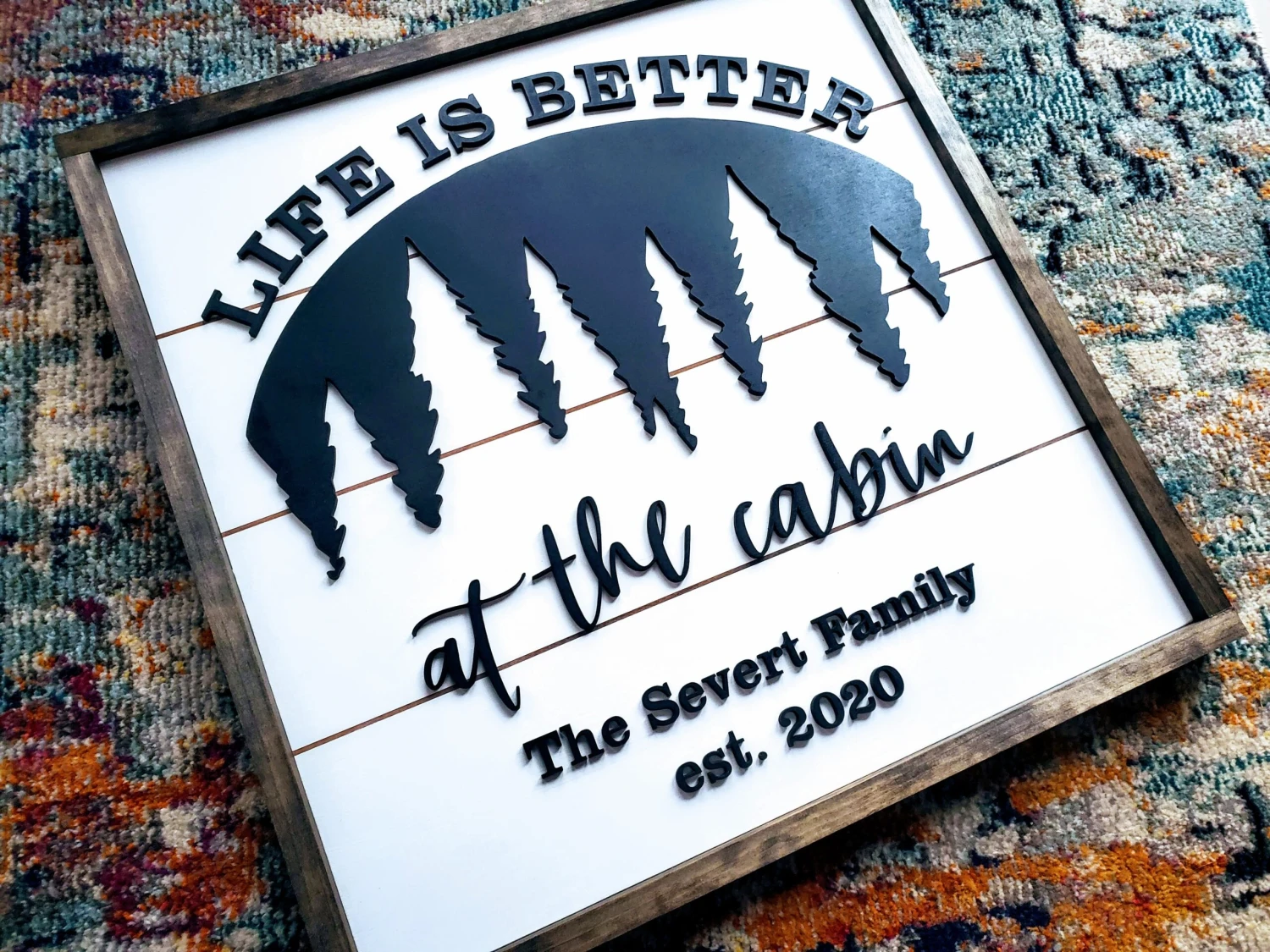 Life Is Better At The Cabin Sign With Family Name And Est Date 2 Life Is Better At The Cabin Sign With Family Name And Est Date - Image 2