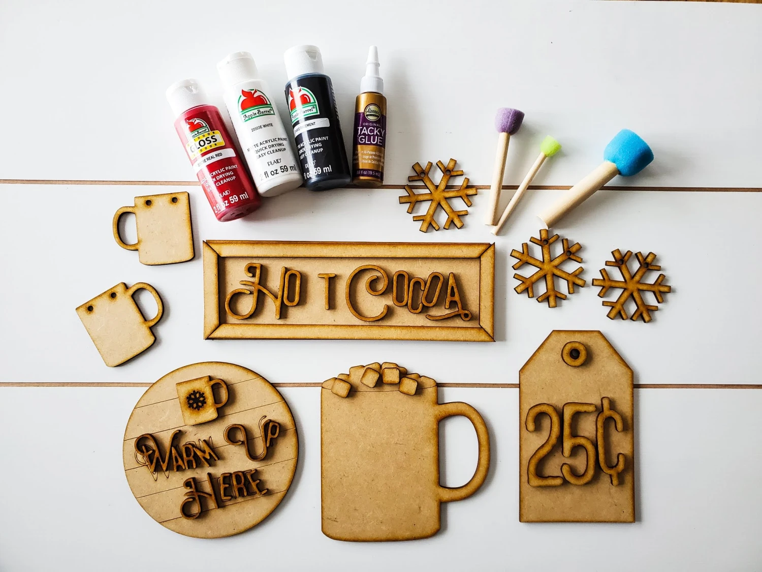 Tiered Tray Decor Winter Mini Signs | Hot Cocoa Tiered Tray Decor | Tiered Tray Decor Bundle | Tiered Tray Signs | Tier Tray DIY Kit 3 Tiered Tray Decor Winter Mini Signs | Hot Cocoa Tiered Tray Decor | Tiered Tray Decor Bundle | Tiered Tray Signs | Tier Tray DIY Kit - Image 3