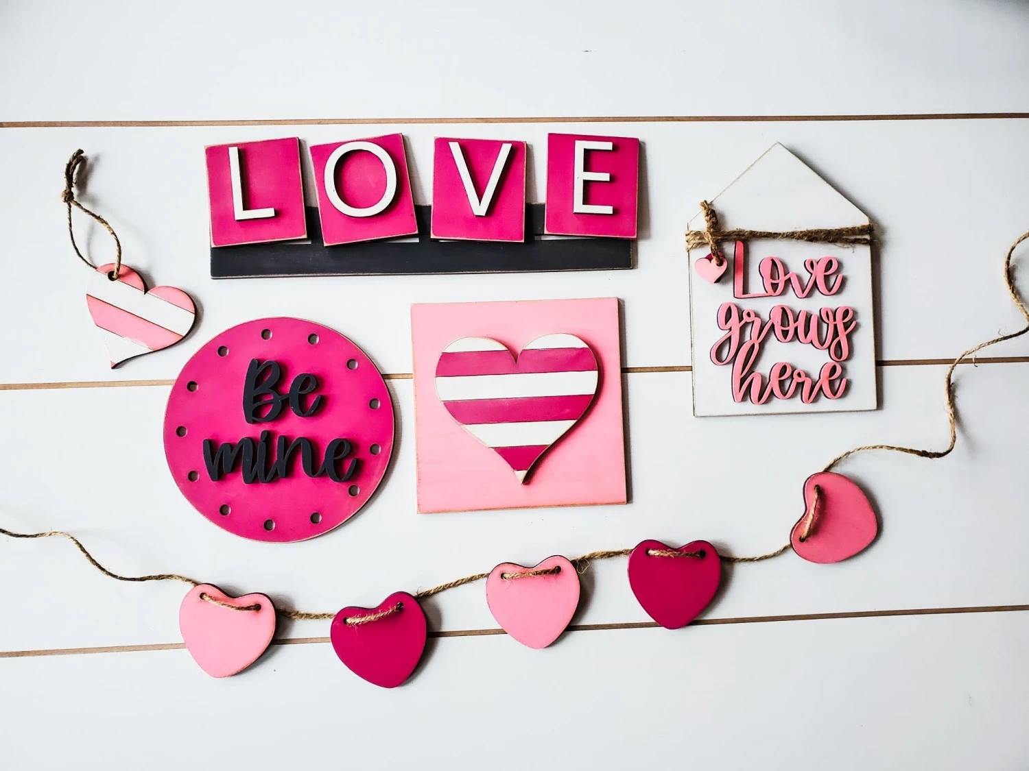 Tiered Tray Decor Valentine's Day Mini Signs | Tiered Tray Decor | Tiered Tray Decor Bundle | Tiered Tray Signs | Tier Tray DIY Kit 2 Tiered Tray Decor Valentine's Day Mini Signs | Tiered Tray Decor | Tiered Tray Decor Bundle | Tiered Tray Signs | Tier Tray DIY Kit - Image 2