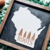 Wisconsin Roots Sign With 3D Cutout