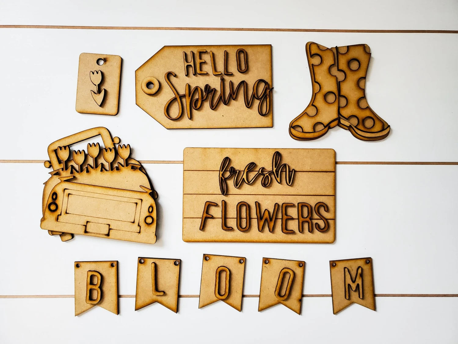 Fresh Flowers Tiered Tray Decor | Spring Tiered Tray Decor | Tiered Tray Decor Bundle | Tiered Tray Signs | Tiered Tray DIY Kit 2 Fresh Flowers Tiered Tray Decor | Spring Tiered Tray Decor | Tiered Tray Decor Bundle | Tiered Tray Signs | Tiered Tray DIY Kit - Image 2