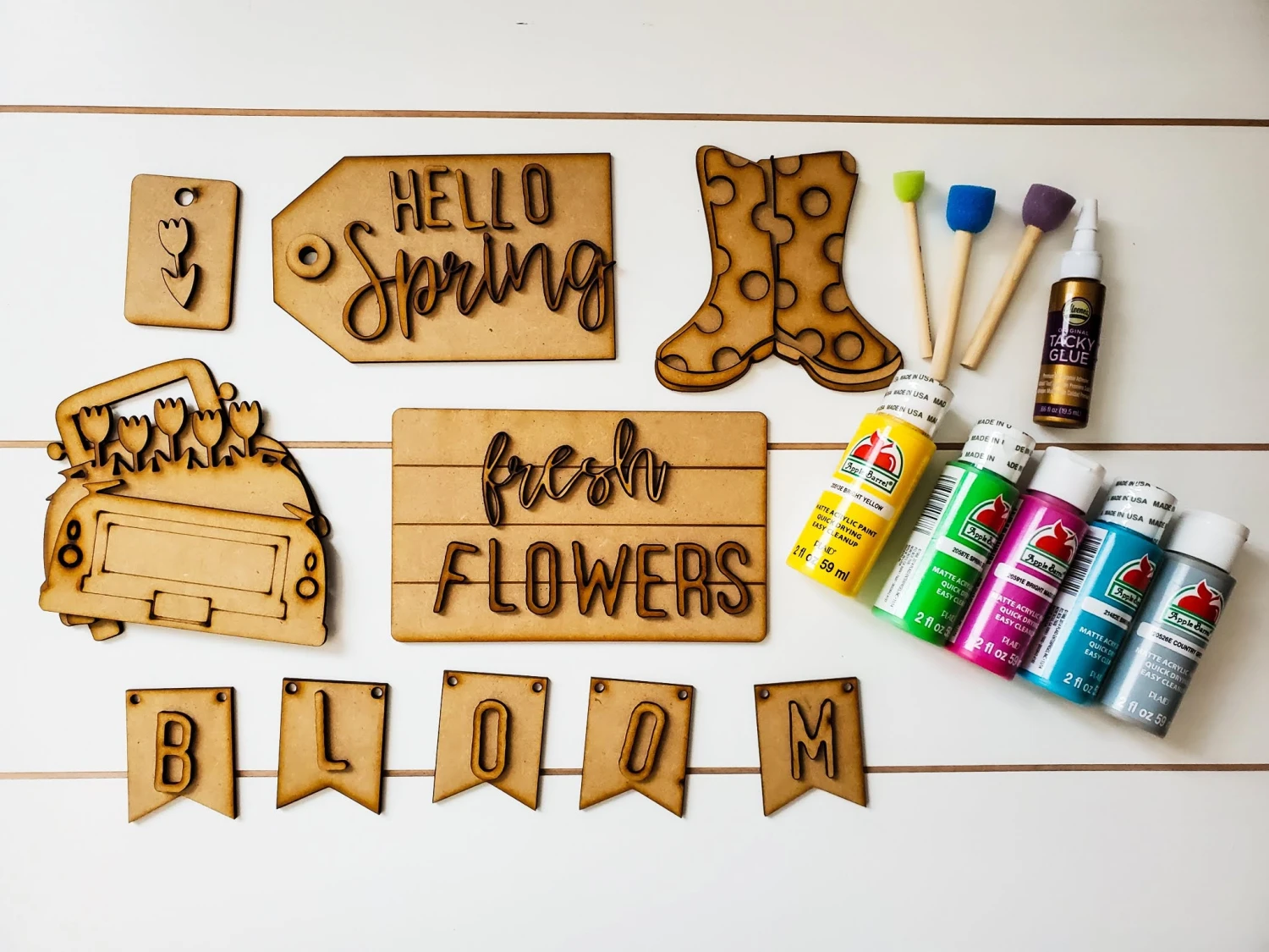 Fresh Flowers Tiered Tray Decor | Spring Tiered Tray Decor | Tiered Tray Decor Bundle | Tiered Tray Signs | Tiered Tray DIY Kit 3 Fresh Flowers Tiered Tray Decor | Spring Tiered Tray Decor | Tiered Tray Decor Bundle | Tiered Tray Signs | Tiered Tray DIY Kit - Image 3