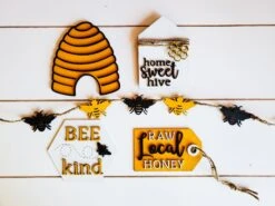 Honey Bee Tiered Tray Decor | Summer Tiered Tray Decor | Tiered Tray Decor Bundle | Tiered Tray Signs | Tiered Tray DIY Kit