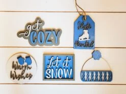 Tiered Tray Decor Winter | Tiered Tray Decor | Tiered Tray Decor Bundle | Tiered Tray Signs | Tiered Tray DIY Kit