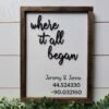 Where It All Began Sign | Wood Framed Farmhouse Sign