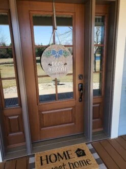 Dogs Welcome People Tolerated Front Door Sign | Round Porch Door Hanger Sign | Funny Porch Sign | Farmhouse Porch Sign -The Farmer’s Wife WI Deals Store 20210329 151042