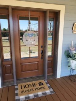 Dogs Welcome People Tolerated Front Door Sign | Round Porch Door Hanger Sign | Funny Porch Sign | Farmhouse Porch Sign -The Farmer’s Wife WI Deals Store 20210329 151053