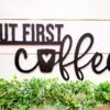 But First, Coffee Wood Cutout | Farmhouse Coffee Bar Decor | Coffee Bar Sign