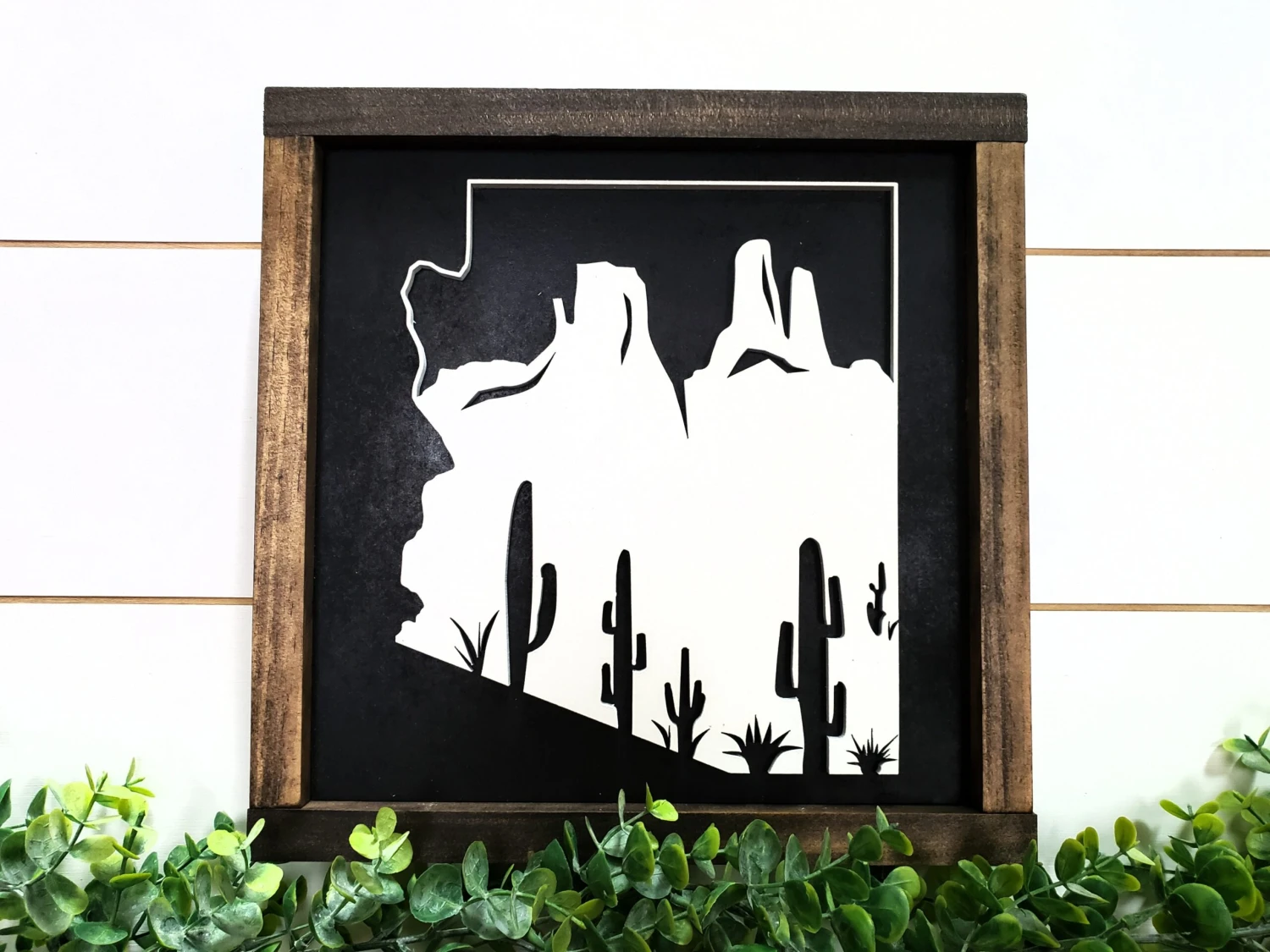 Arizona State Cactus Sign With 3D Cutout 1 Arizona State Cactus Sign With 3D Cutout