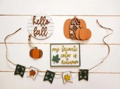Fall Tiered Tray Decor | Tiered Tray Signs | Tiered Tray Decor Autumn | Tiered Tray Decor | Tiered Tray Decor Bundle |Tier Tray DIY Kit